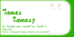 tamas kanasz business card